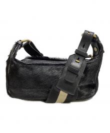 BALLY（バリー）の古着「ファーウエストバッグ」｜ブラック