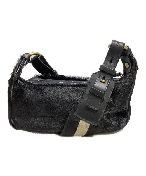 BALLY（バリー）BALLY (バリー) ファーウエストバッグ ブラックの古着・服飾アイテム