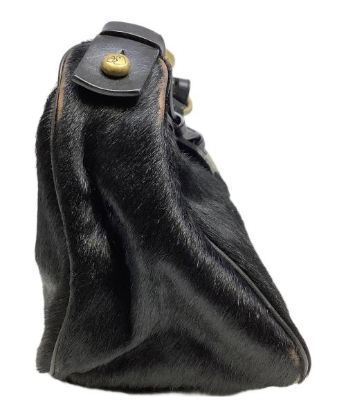 BALLY（バリー）BALLY (バリー) ファーウエストバッグ ブラックの古着・服飾アイテム