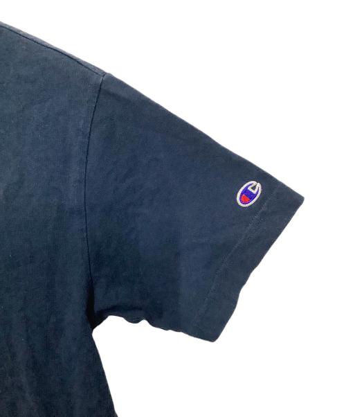 Champion（チャンピオン）Champion (チャンピオン) stussy (ステューシー) 半袖カットソー ネイビー サイズ:Sの古着・服飾アイテム