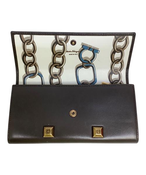 Salvatore Ferragamo（サルヴァトーレ フェラガモ）Salvatore Ferragamo (サルヴァトーレ フェラガモ) 長財布 ダークブラウンの古着・服飾アイテム