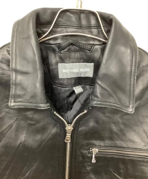 MICHAEL KORS（マイケル・コース）MICHAEL KORS (マイケル・コース) レザージャケット ブラック サイズ:Sの古着・服飾アイテム
