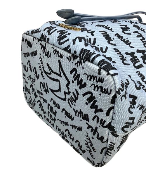 MIU MIU（ミュウミュウ）MIU MIU (ミュウミュウ) ドローストリングバッグ ブルーの古着・服飾アイテム