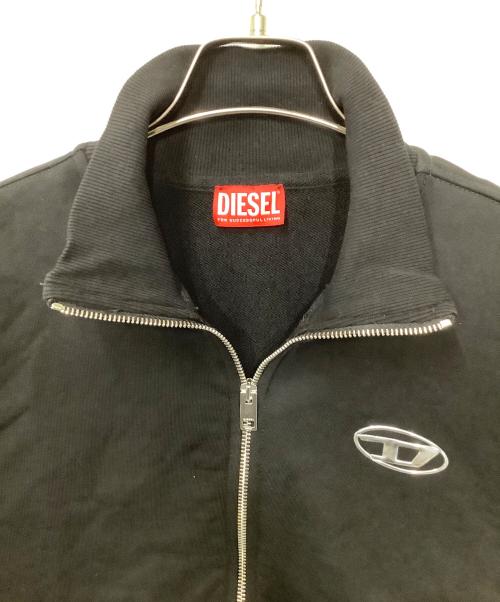 DIESEL（ディーゼル）DIESEL (ディーゼル) ジップアップスウェット ブラック サイズ:Mの古着・服飾アイテム