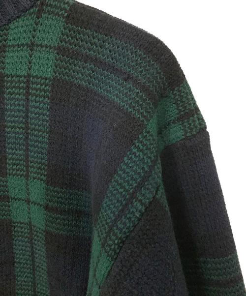 BROOKS BROTHERS（ブルックスブラザーズ）BROOKS BROTHERS (ブルックスブラザーズ) 厚手ニット グリーン×ネイビー サイズ:Mの古着・服飾アイテム