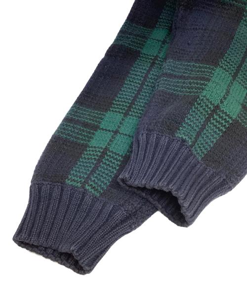 BROOKS BROTHERS（ブルックスブラザーズ）BROOKS BROTHERS (ブルックスブラザーズ) 厚手ニット グリーン×ネイビー サイズ:Mの古着・服飾アイテム
