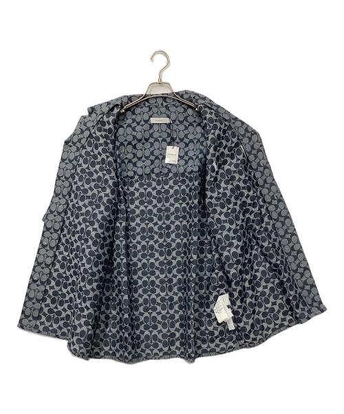 COACH（コーチ）COACH (コーチ) 半袖シャツ ネイビー×グレー サイズ:Lの古着・服飾アイテム
