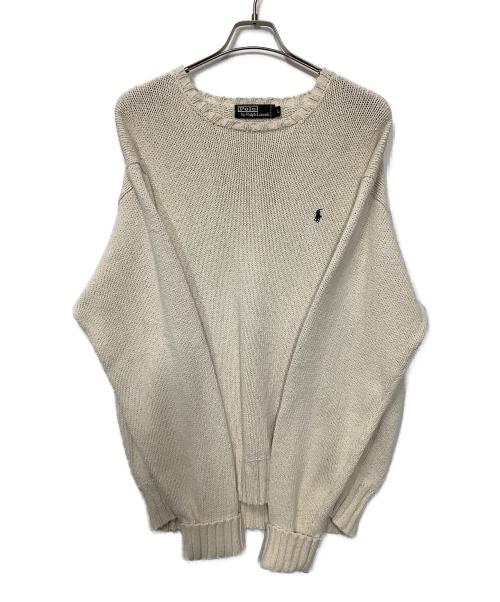 POLO RALPH LAUREN（ポロ・ラルフローレン）POLO RALPH LAUREN (ポロ・ラルフローレン) 厚手ニット ベージュ サイズ:Lの古着・服飾アイテム
