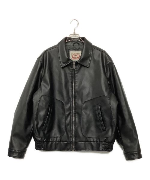 LEVI'S（リーバイス）LEVI'S (リーバイス) フェイクレザージャケット ブラック サイズ:XLの古着・服飾アイテム