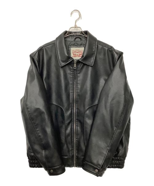 LEVI'S（リーバイス）LEVI'S (リーバイス) フェイクレザージャケット ブラック サイズ:XLの古着・服飾アイテム