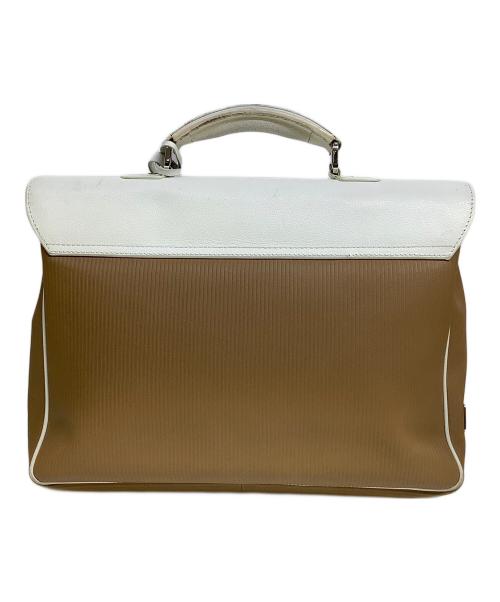 BVLGARI（ブルガリ）BVLGARI (ブルガリ) ハンドバッグ ホワイト×ベージュの古着・服飾アイテム