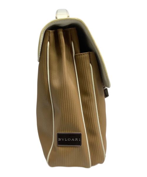 BVLGARI（ブルガリ）BVLGARI (ブルガリ) ハンドバッグ ホワイト×ベージュの古着・服飾アイテム