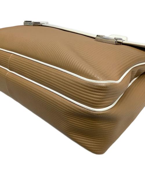 BVLGARI（ブルガリ）BVLGARI (ブルガリ) ハンドバッグ ホワイト×ベージュの古着・服飾アイテム