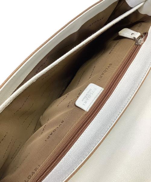 BVLGARI（ブルガリ）BVLGARI (ブルガリ) ハンドバッグ ホワイト×ベージュの古着・服飾アイテム