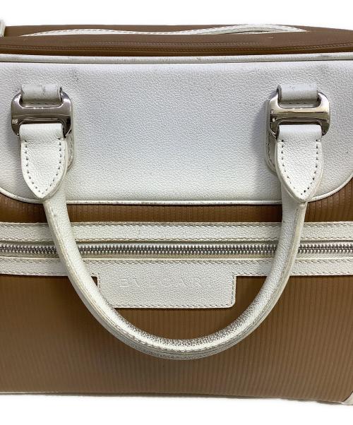 BVLGARI（ブルガリ）BVLGARI (ブルガリ) ハンドバッグ ホワイト×ベージュの古着・服飾アイテム