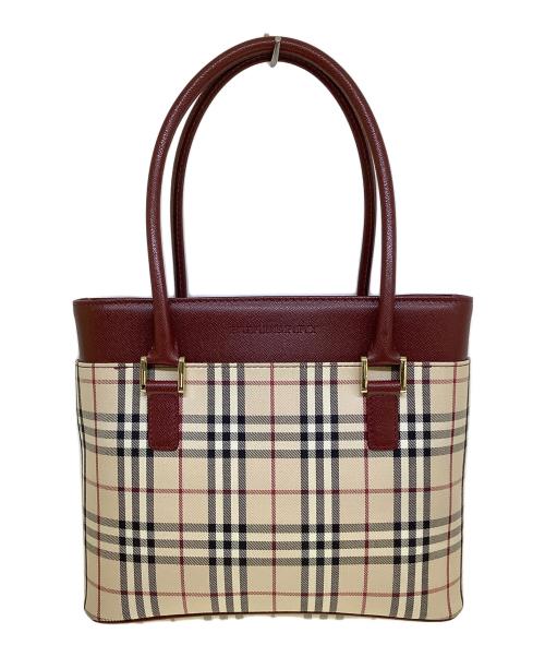 BURBERRY（バーバリー）BURBERRY (バーバリー) ハンドバッグ ベージュの古着・服飾アイテム