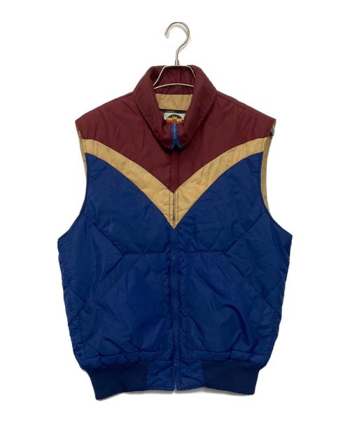 miller（ミラー）miller (ミラー) ジップベスト ブルー サイズ:Lの古着・服飾アイテム