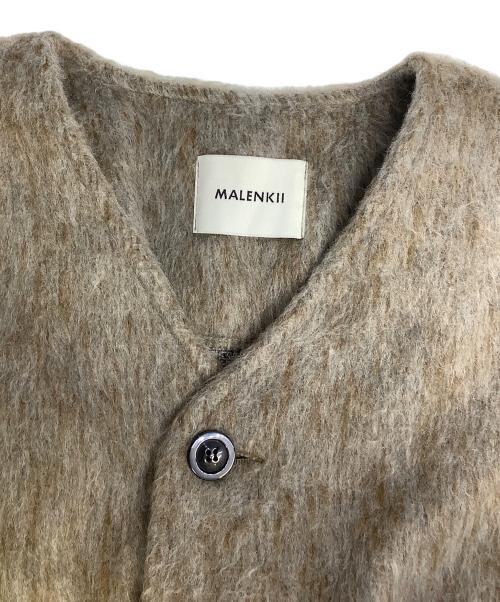 MALENKII（マレンキー）MALENKII (マレンキー) 厚手カーディガン ベージュ サイズ:-の古着・服飾アイテム