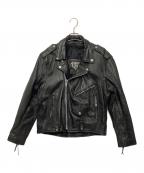 DIAMOND LEATHERダイヤモンドレザー）の古着「レザージャケット」｜ブラック