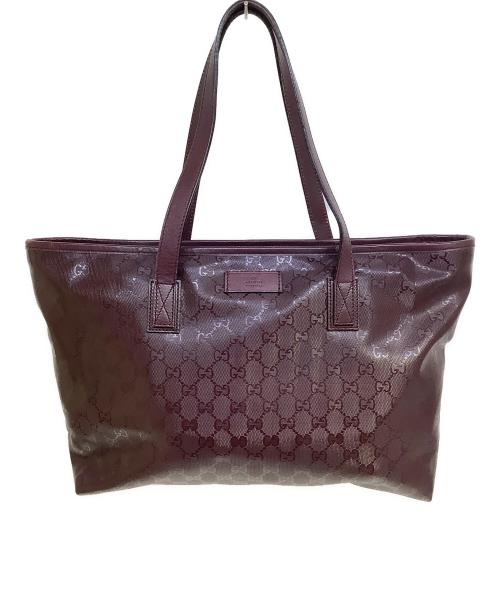 GUCCI（グッチ）GUCCI (グッチ) GGスプリーム トートバッグ パープルの古着・服飾アイテム