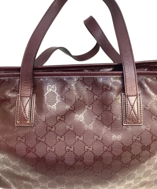 GUCCI（グッチ）GUCCI (グッチ) GGスプリーム トートバッグ パープルの古着・服飾アイテム