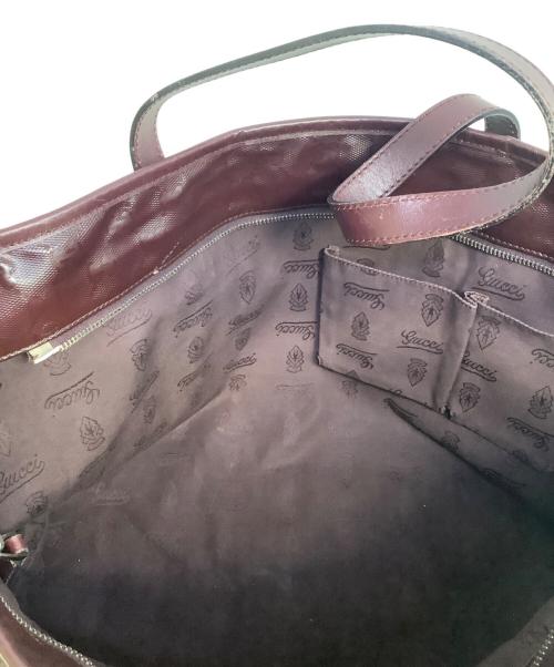 GUCCI（グッチ）GUCCI (グッチ) GGスプリーム トートバッグ パープルの古着・服飾アイテム