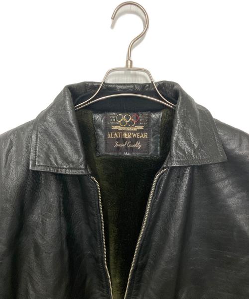 olympic leather wear（オリンピックレザー）olympic leather wear (オリンピックレザー) レザージャケット ブラック サイズ:LLLの古着・服飾アイテム