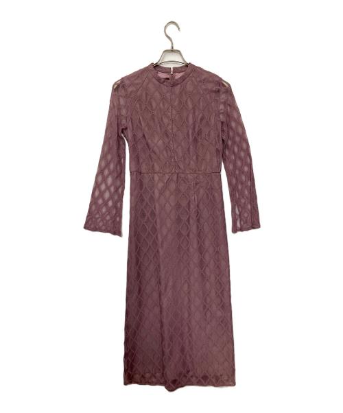 LAMAISON（ラ・メゾン）LAMAISON (ラ・メゾン) 長袖ワンピース パープル サイズ:FREEの古着・服飾アイテム
