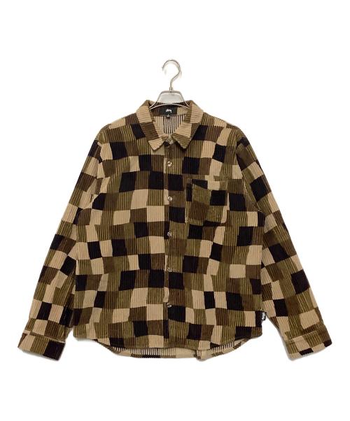 stussy（ステューシー）stussy (ステューシー) 長袖シャツ ベージュ サイズ:Lの古着・服飾アイテム