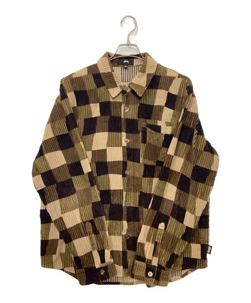 stussy（ステューシー）stussy (ステューシー) 長袖シャツ ベージュ サイズ:Lの古着・服飾アイテム