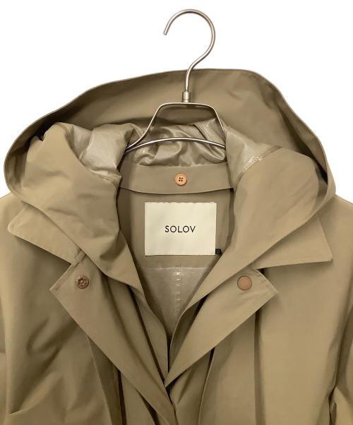 SOLOV（ソルヴ）SOLOV (ソルヴ) フーデッドコート オリーブ サイズ:2の古着・服飾アイテム