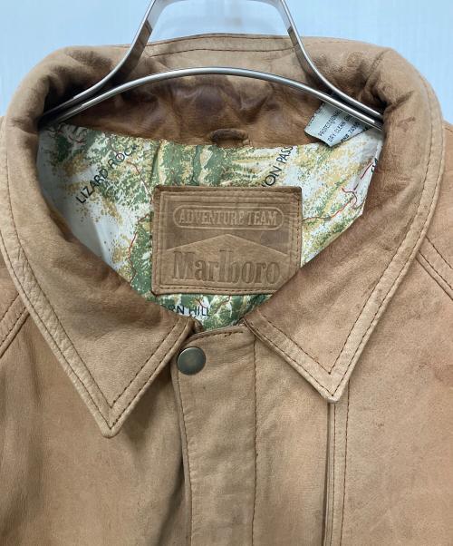 marlboro（マルボロ）marlboro (マルボロ) スウェードレザージャケット ベージュ サイズ:Lの古着・服飾アイテム