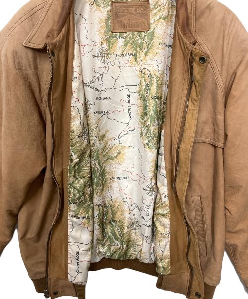 marlboro（マルボロ）marlboro (マルボロ) スウェードレザージャケット ベージュ サイズ:Lの古着・服飾アイテム