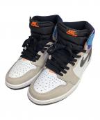 NIKEナイキ）の古着「ハイカットスニーカー」｜ホワイト×ベージュ