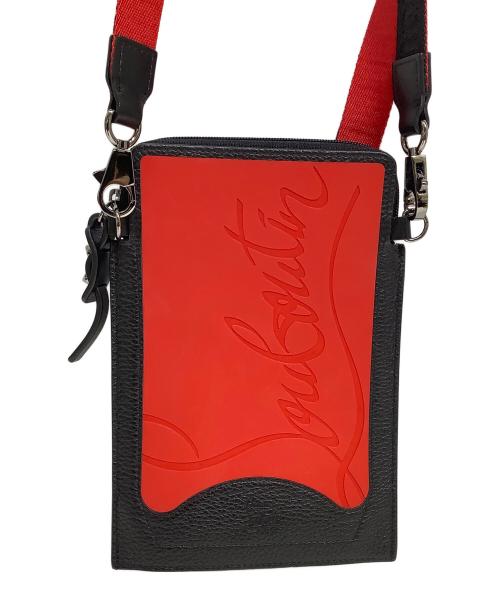 Christian Louboutin（クリスチャン・ルブタン）Christian Louboutin (クリスチャン・ルブタン) ショルダーバッグ レッド×ブラックの古着・服飾アイテム