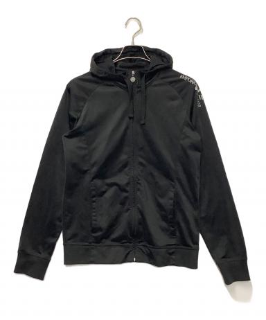 古着 Emporio Armani エンポリオアルマーニ ポルトガル製 長袖 フェイクレザー切替 ジップパーカー L ブラック レディース EMPORIO ARMANI エンポリオ アルマーニ パーカー スウェット プル