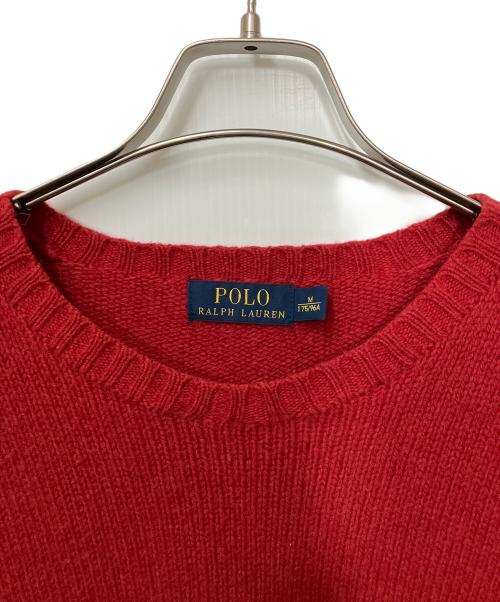 POLO RALPH LAUREN（ポロ・ラルフローレン）POLO RALPH LAUREN (ポロ・ラルフローレン) 厚手ニット レッド サイズ:Mの古着・服飾アイテム