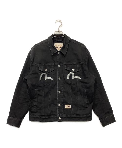 EVISU（エヴィス）EVISU (エヴィス) ブラックデニムジャケット ブラック サイズ:Mの古着・服飾アイテム