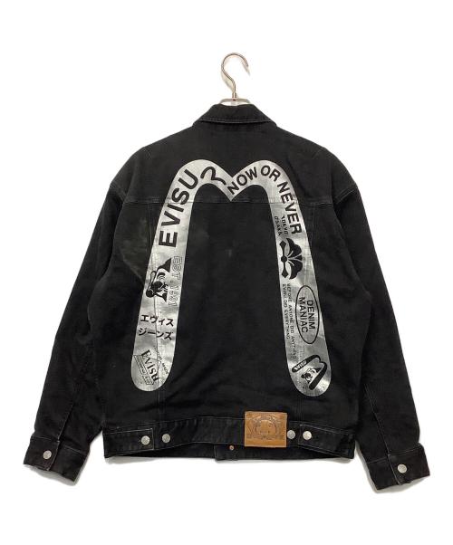EVISU（エヴィス）EVISU (エヴィス) ブラックデニムジャケット ブラック サイズ:Mの古着・服飾アイテム