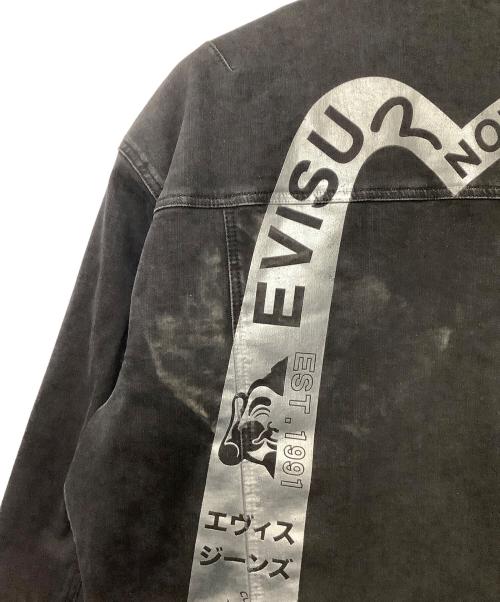 EVISU（エヴィス）EVISU (エヴィス) ブラックデニムジャケット ブラック サイズ:Mの古着・服飾アイテム