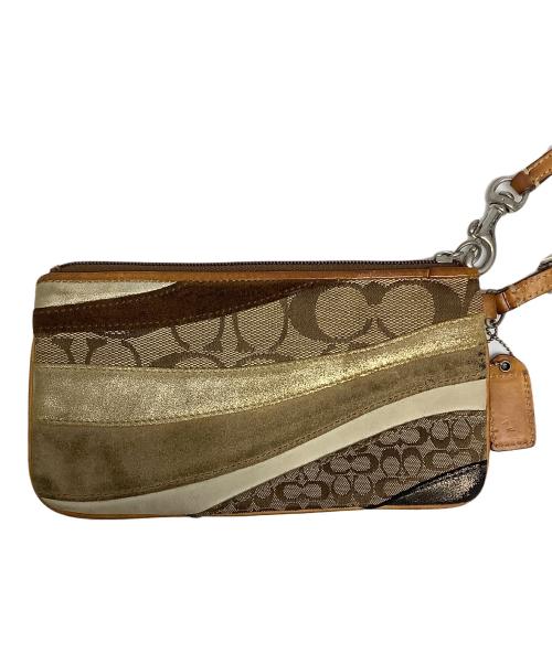 COACH（コーチ）COACH (コーチ) パッチワークハンドバッグ ブラウンの古着・服飾アイテム