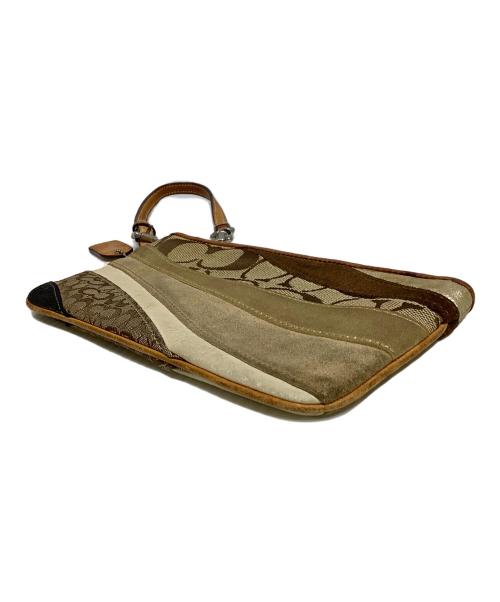 COACH（コーチ）COACH (コーチ) パッチワークハンドバッグ ブラウンの古着・服飾アイテム