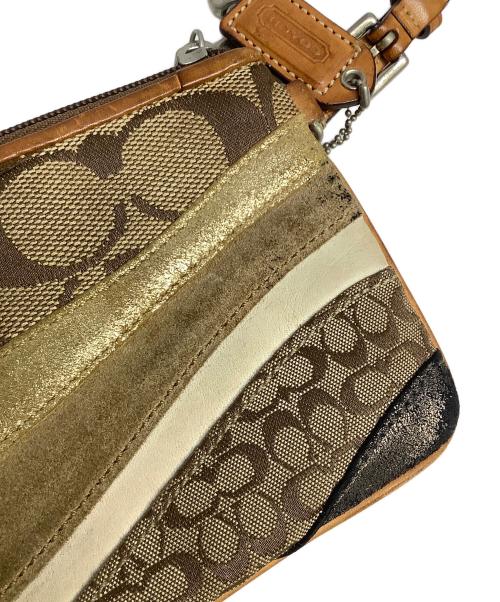 COACH（コーチ）COACH (コーチ) パッチワークハンドバッグ ブラウンの古着・服飾アイテム