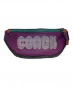 COACHコーチ）の古着「ウエストバッグ」｜パープル×グリーン