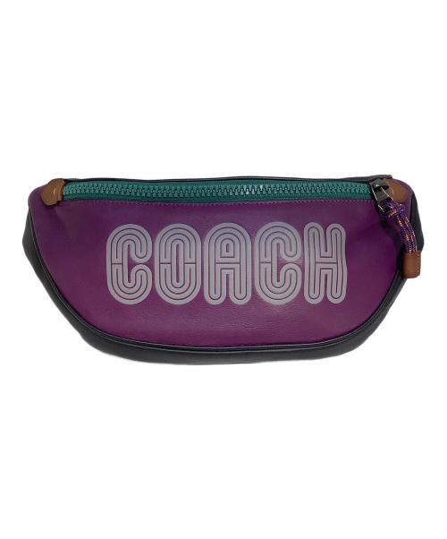 COACH（コーチ）COACH (コーチ) ウエストバッグ パープル×グリーンの古着・服飾アイテム