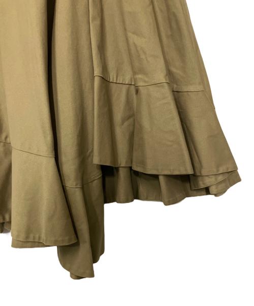 CLANE（クラネ）CLANE (クラネ) ASYMMETRY HEM SKIRT カーキ サイズ:2の古着・服飾アイテム