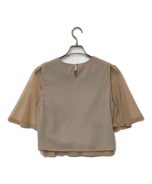 Ameri（アメリ）AMERI (アメリ) 半袖ブラウス ベージュ サイズ:-の古着・服飾アイテム