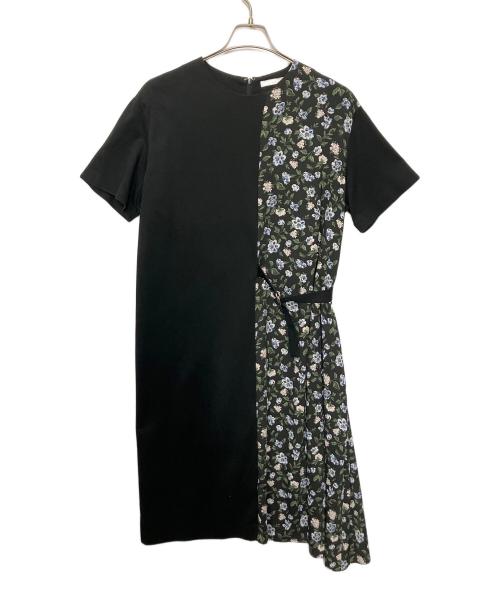 CLANE（クラネ）CLANE (クラネ) 半袖ワンピース ブラック×グリーン サイズ:Sの古着・服飾アイテム