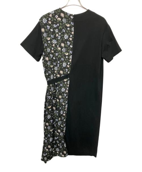 CLANE（クラネ）CLANE (クラネ) 半袖ワンピース ブラック×グリーン サイズ:Sの古着・服飾アイテム