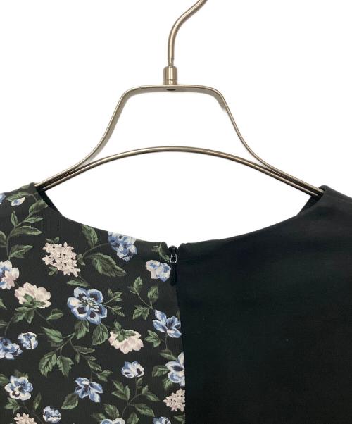 CLANE（クラネ）CLANE (クラネ) 半袖ワンピース ブラック×グリーン サイズ:Sの古着・服飾アイテム